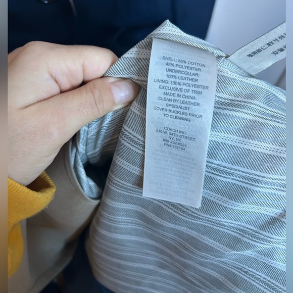 Coach Navy Blue Double Breasted Trench Coat - Picture 4 of 7